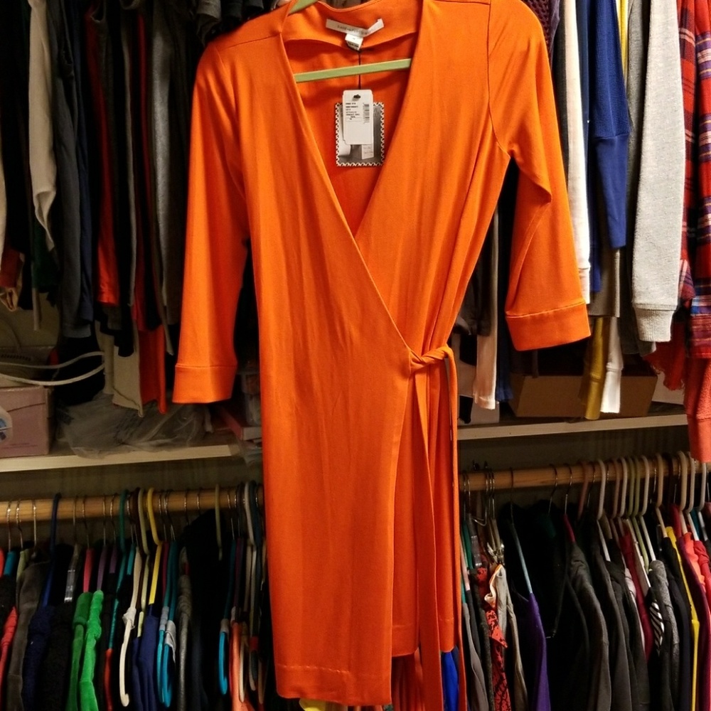Wrap knit dress